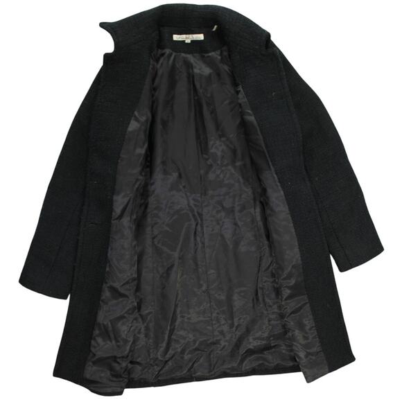 Kenneth Cole New York Black Wool Blend Long Coat Size 6 - Picture 4 of 10